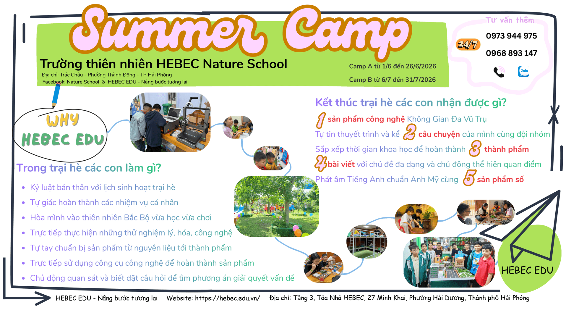 🌞 BÙNG NỔ MÙA HÈ RỰC RỠ CÙNG TRẠI HÈ HEBEC EDU 2026!